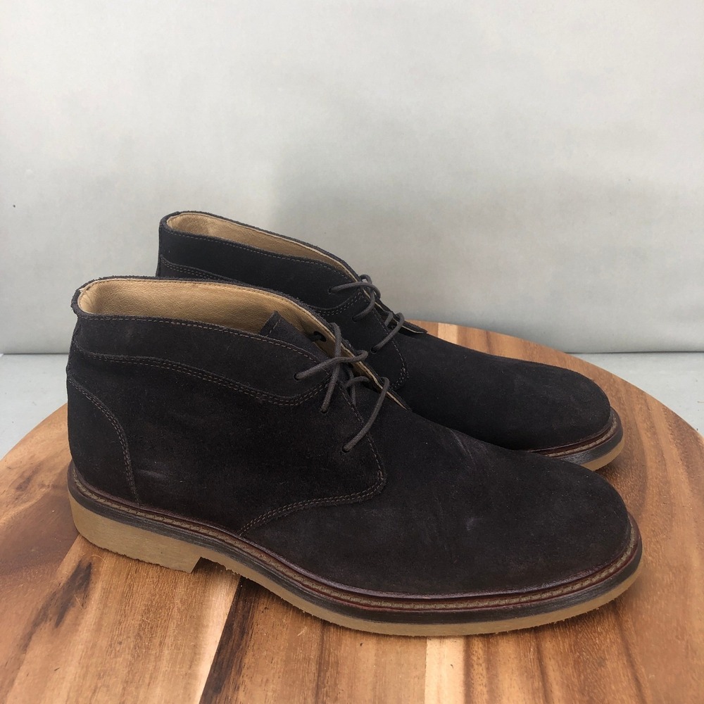 H.S. Trask Landers Brown Suede Leather Lace Up Ankle Chukka Boots Mens Size 9 M
